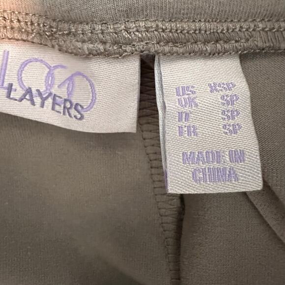 LOGO Layers by Lori Goldstein Bermuda Pull On Shorts Womens XS Petite Brown - Picture 3 of 5